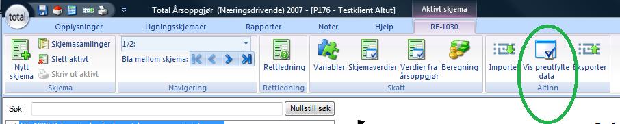 Se på Dersom nedlastingen av preutfyllingsdata er vellykket, vises dialogen nedenfor automatisk.