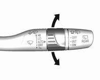 Instrumenter og betjeningselementer 65 Trykk hendel nedover til 1x for å viske én gang når