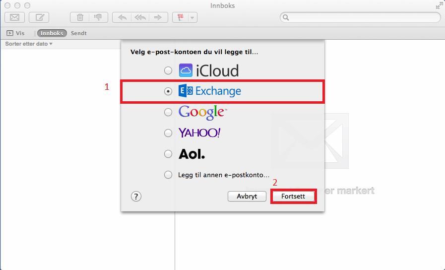 Sette opp e-post på Mac Når du legger til en ny e-postkonto på Mac får du