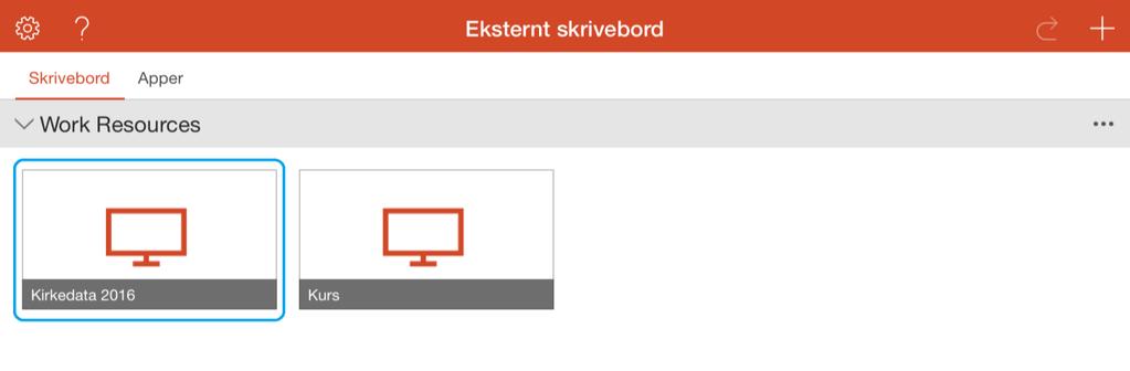 Du får etter hvert opp dette vinduet. Her må du klikke på «Skrivebord/Desktop» oppe til venstre.