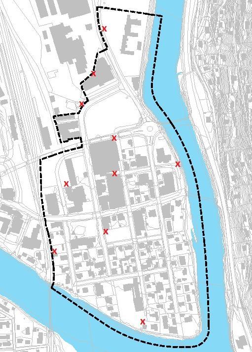 4.12 Universell utforming Dagens situasjon viser at store deler av planområdet ikke er universelt utformet/tilgjengelig for alle.