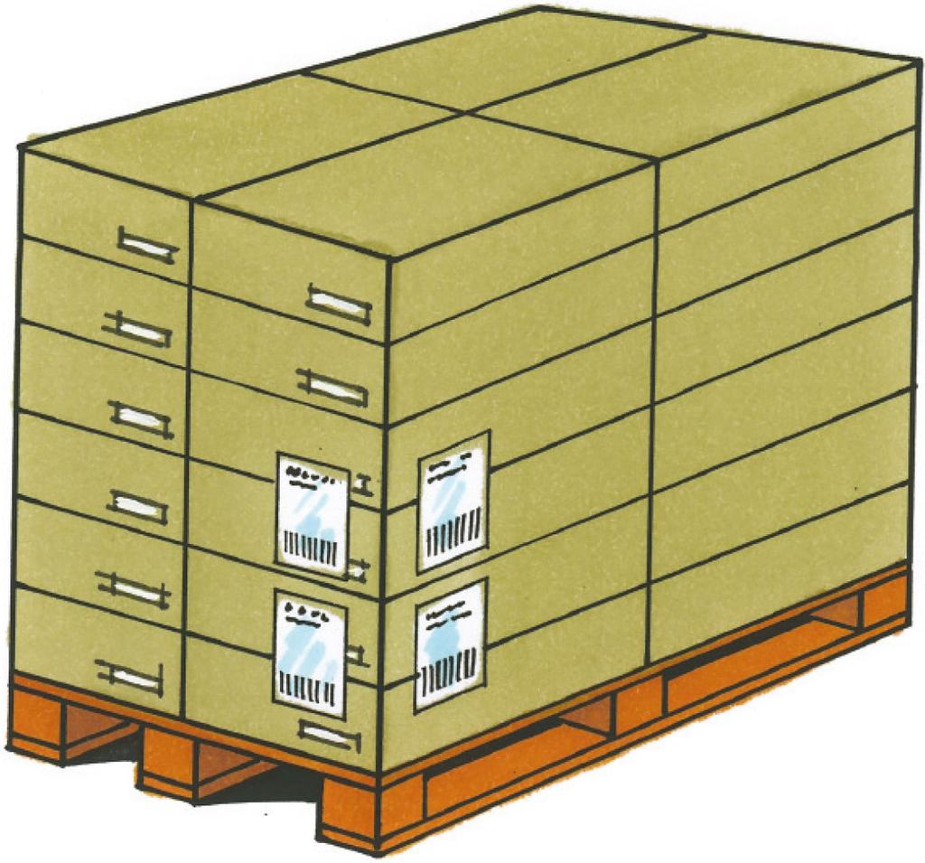 Kravspesifikasjon for 1/3 og 1/2 engangspall i papp Krav til utforming av Pall og palletering Pall er den enhet D-pak stables på/pakkes i for transport til distributør.