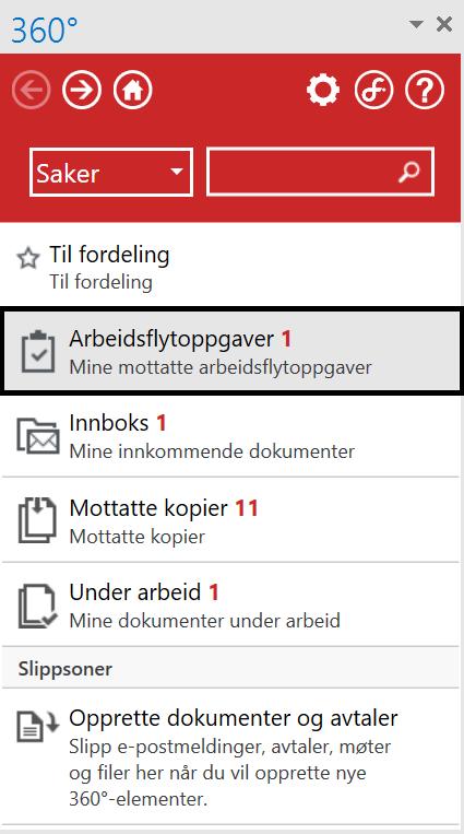 Godkjenne dokumenter Dokumenter som du får til godkjenning i Arbeidsflytoppgaver Ved å dobbeltklikke på