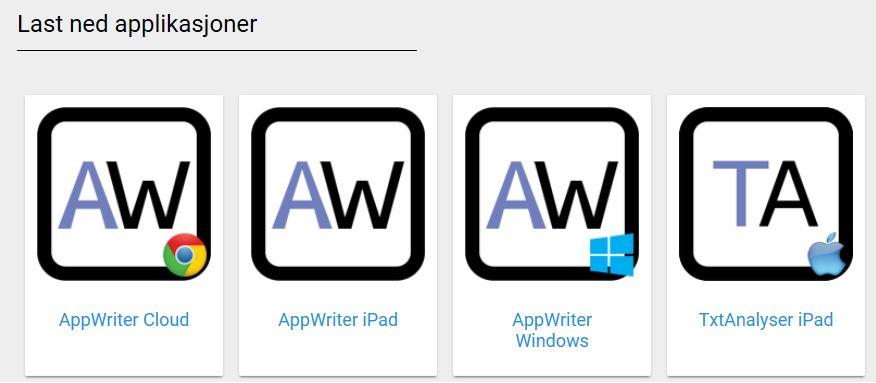 Start AppWriter Når AppWriter er installert, starter den automatisk. Derfor må du ikke starte programmet selv.