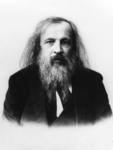 Dimitri Mendelejev (Russland, 1869) Skrev lærebok i kjemi.