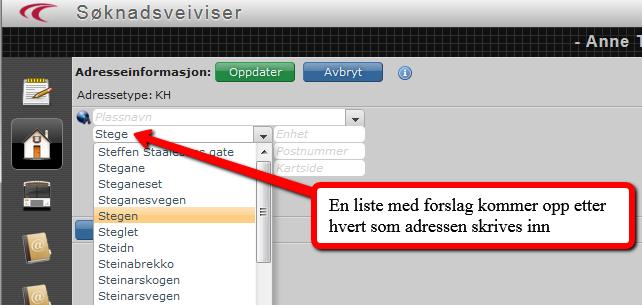 1.5.3 Legg inn Adresseinformasjon I CERT trengs det informasjon om elevadressene med koordinater på kartet. Dette er nødvendig for å saksbehandle søknader, planlegge skoleskyss og til fakturering.