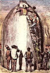 Eksempel: De la terre à la lune Jules Verne, 1865 Hvor stor må hastigheten v u til kanonkulen (masse m K ) være for å forlate jorden (=ikke falle tilbake)?