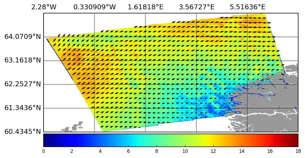 Wind from Sentinel-1 (MET, NERSC & NIVA) Wind speed from Sentinel-1 using bayesian method &
