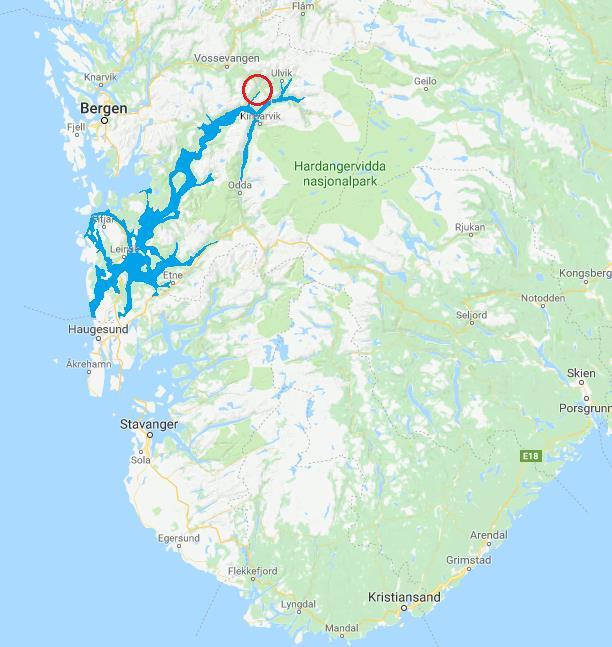 2. Metode 2.1 Områdebeskrivelse og bestandene 2.1.1 Områdebeskrivelse Granvinsvassdraget (052. 1Z) ligger ca. 140 km inn i den 183 km lange Hardangerfjorden (Figur 1).