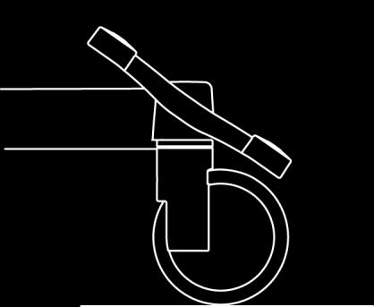 2.2.5 Sentralbrems Understellet er utstyrt med en design bremsepedal på begge sider av fotenden.