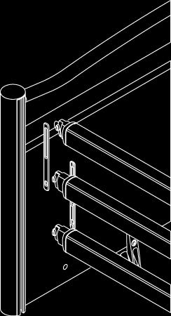 Prosedyren er som følger: Sidegrind Trix Skru ut låseskruen (a). Senk forsiktig og fjern sidegrindene fra stolpen.