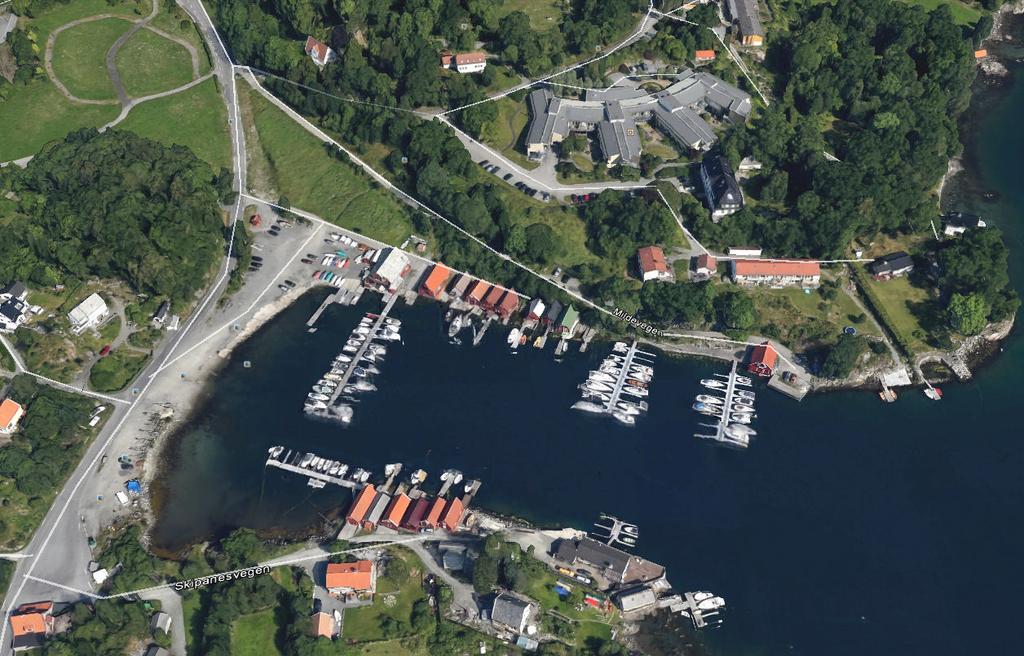 Tillegg 1. s havneanlegg i Mildevågen s Havneanlegg i Mildevågen ved Fanafjorden i Bergen. Det er god adkomst til s havneanlegg på Milde, enten man kommer sjøveien i båt, eller med bil over land.