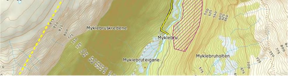 et vart ikkje påvist kulturminne innafor det føreslegne