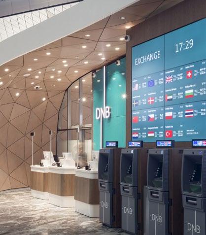 BANK OG MINIBANKER DNB på Oslo lufthavn har minibanker, kontantservice, vekslingstjenester, valuta i tillegg til flere bank-og rådgiviningstjenester.
