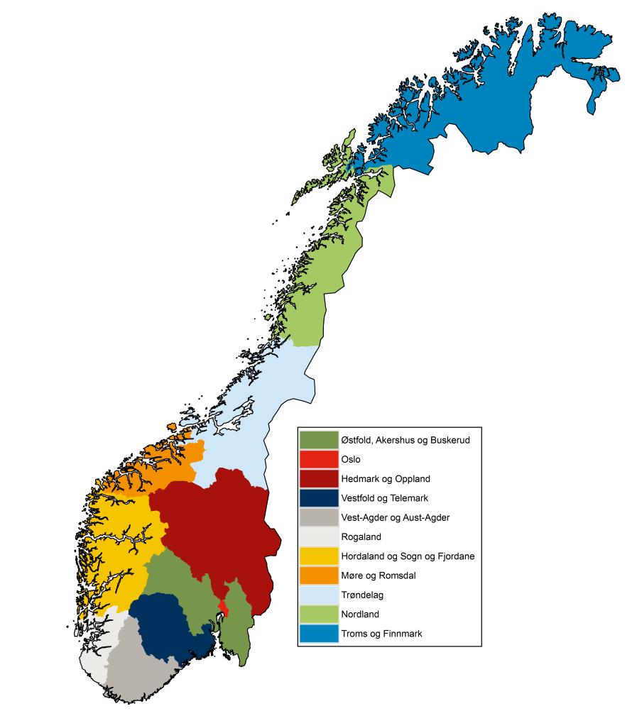 Ny fylkesstruktur:? I gjennomsnitt 475 000 innbyggere i dag 275 000 Minst: Troms/Finnmark og Nordland med 240 000 innb.