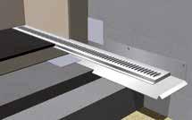 Ved innbygging i trebjelkelag og andre lette gulvkonstruksjoner anbefales Unidrain montasjesett.