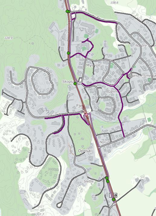 3 Figur 3: Politiregistrerte ulykker med personskade i området 2005 2014. Kilde: NVDB. 2.4 Fartsgrenser På Nedre Rælingsveg er tillat hastighet 60 km/t.