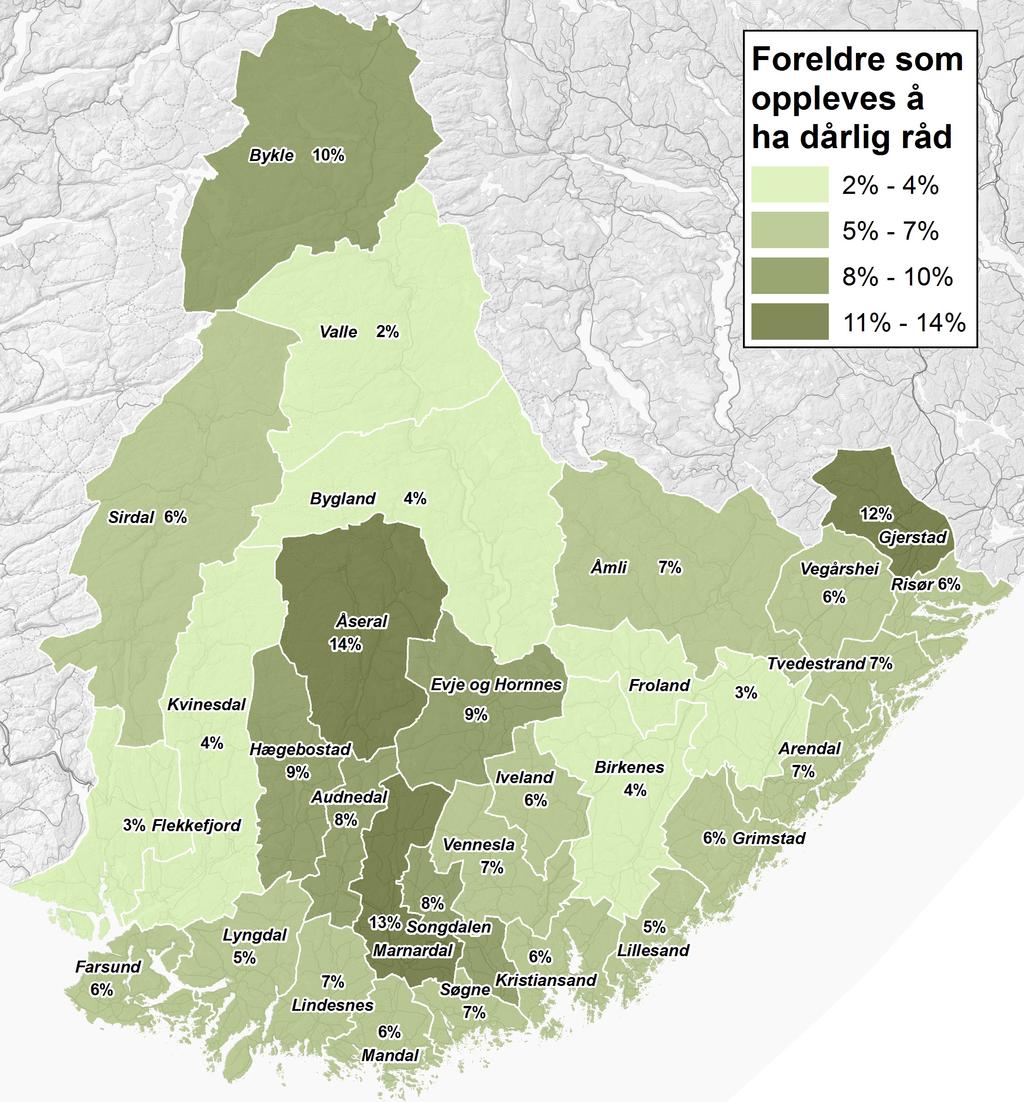 Kilde: Regional rapport: Ung i Agder 216. Barn i lavinntektsfamilier Stadig flere barn i Norge vokser opp i familier med vedvarende lavinntekt. Siden årtusenskiftet har andelen blitt tredoblet.
