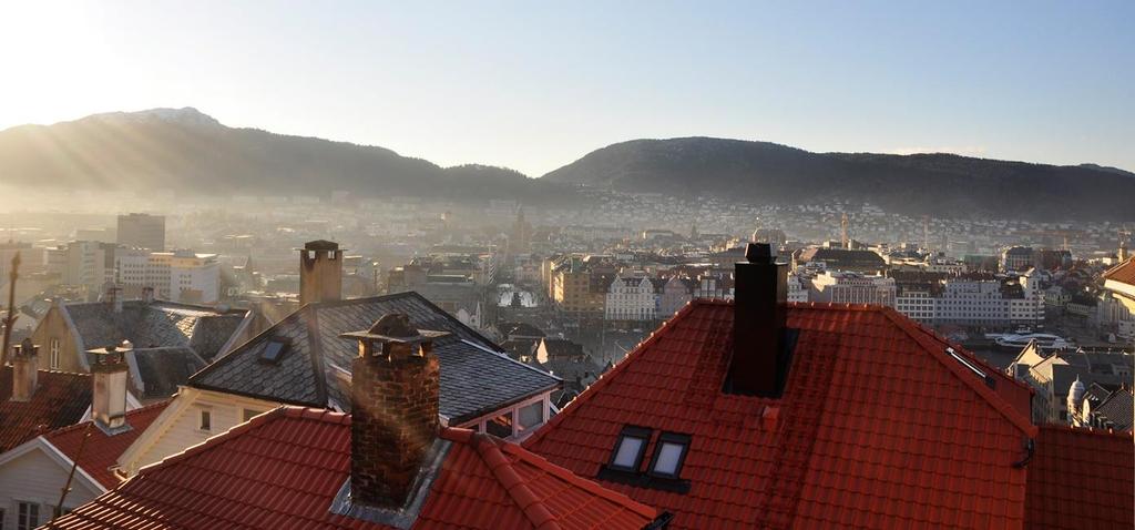 5 Fyring og luftforurensning I Norge (og Bergen) er det et betydelig innslag av vedfyringspartikler vinterstid.
