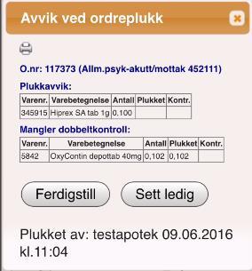 Admin funksjoner for Ordreplukk Tilgang til Admin-funksjonene: Admin-funksjonene i ordreplukk er tilgjengelig for Admin-brukere og for Apotek-brukere med tilleggsfunksjonen «OrdreAdmin».