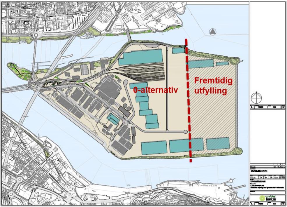 Holmen er Drammens fremtidige intermodale godsknutepunkt Utfylling fastsatt i kommune-planens arealdel Regulering pågår Ny Holmenbru ferdig ca 2020