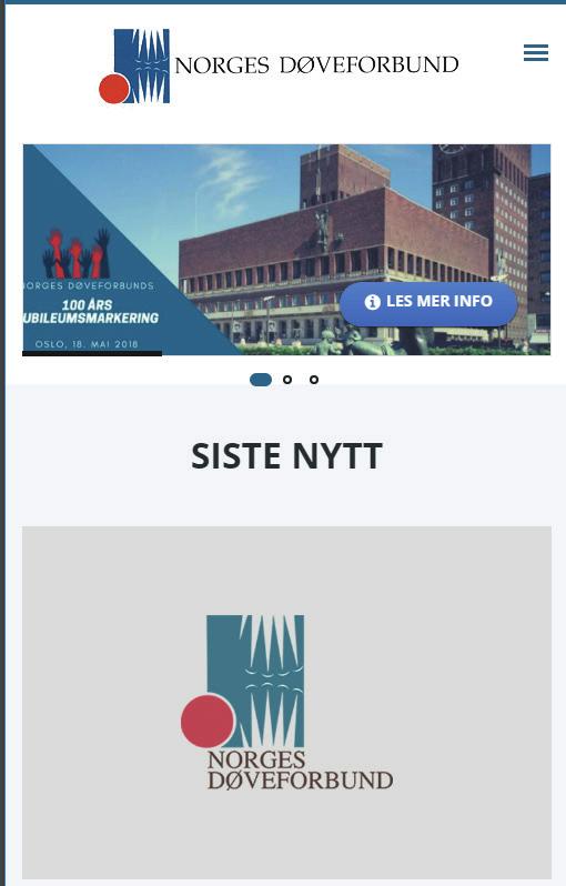 NETTSIDEN MED NY LOGO f f f Den faste logoen i toppen av nettsiden skal