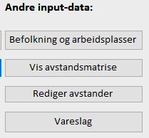 14 3.2.2 Andre Input-data Klikk på disse boksene for å se på grunnlagsdata i modellen. Disse bør ikke endres.