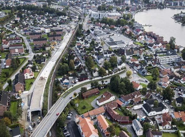 Anlegg FV 32 Porsgrunn en suksesshistorie Konkurransepreget dialog Krevende grunnforhold Kunden ønsket entreprenørenes forslag til løsning AF vant kontrakten på egenutviklet teknisk løsning