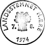 08.1984 LANDSSTEMNET MÆRE 1974 (Norges Bygdeungdomslag) NORSKE 4H LANDSLEIR Registrert brukt 7.8.1974 TK Stempel nr. S5 Type: Motiv Brukstid 13.-18.