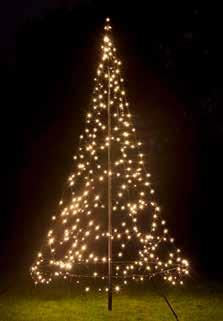 693000 8 718781 470210 JULEBELYSNING TRE MED STANG Unik utendørs belysning formet som et juletre. Settes opp i hagen uten å behøve et ekte tre eller flaggstang. Art.