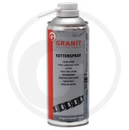 Verksted og kjemi - Kjettingspray 2050 Granit 400ml kjettingspray 69 Kjettingspray som er tyntflytende når den sprayes på kjedet. Smøremidlet reagerer med luften og blir tykkere.