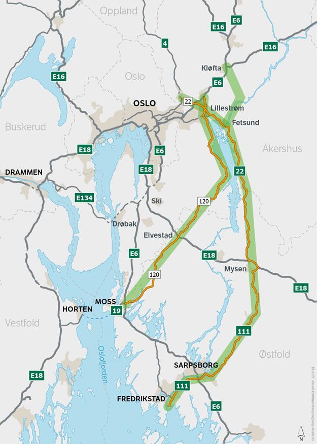 KVU for vegforbindelser øst for Oslo Situasjonsbeskrivelse Hvilke korridorer skal utredes?