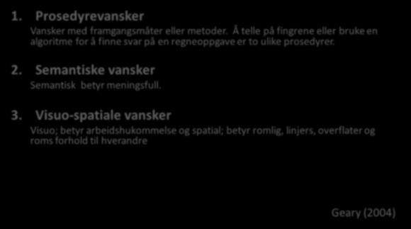 Prosedyrevansker Vansker med framgangsmåter eller metoder.