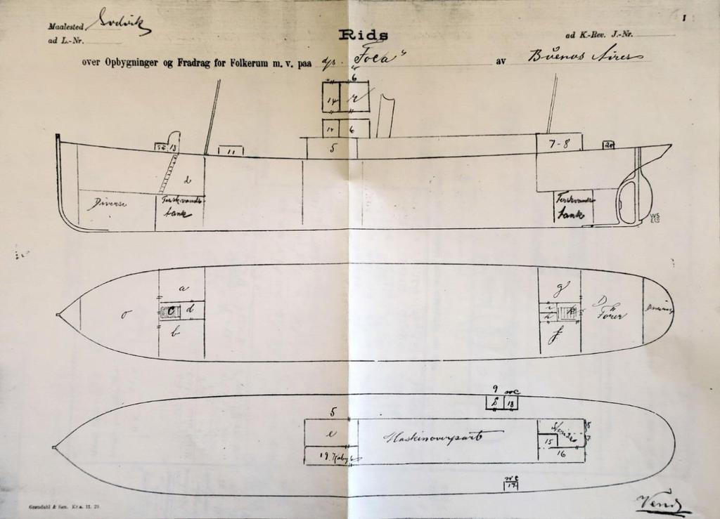 Innredning Store deler av innredningen som fremdeles står om bord i dag stemmer godt overens med tegningene fra 1920-1921 og med innredning om bord i Albatros. Mye er forblitt uforandret.