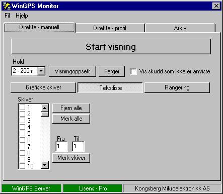 4.2.2 Tekstliste Skyteresultatene til flere skyttere kan vises i ren tabell