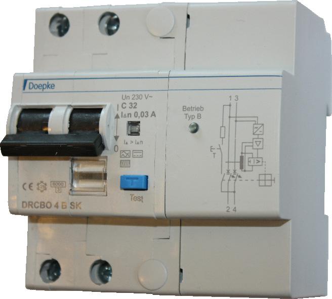 Jordfeilautomat Doepke The experts in residual current technology Type B 2 og 4 Pol Hvor bør/skal Type B benyttes? Type B jordfeilautomat/bryter bør alltid beyttes til: - El-bil ladestasjoner. (Ref.