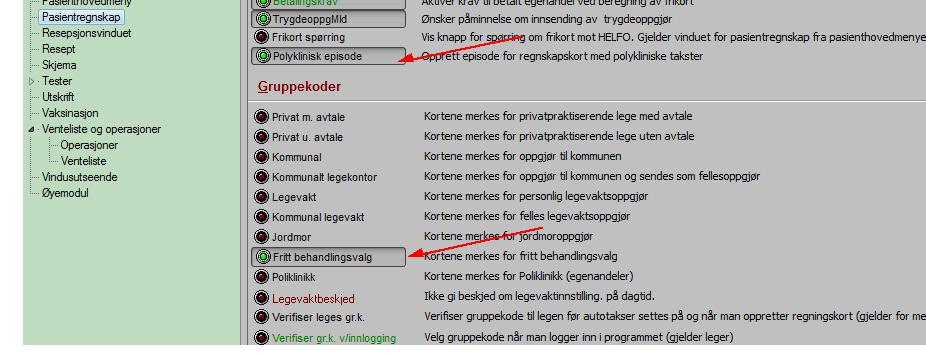 Registrering og rapportering av fritt behandlingsvalg \ privat sykehus (tilgjengelig f.o.m. v 4.1.1.) 7.