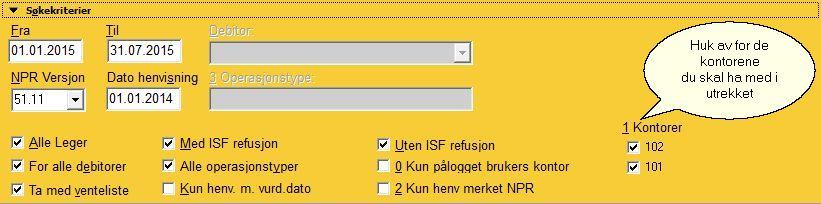 32 Nyheter i System X versjon 4.1. vurdering). Vi kan i tillegg huke av for 'Kun henvisninger merket til NPR'.