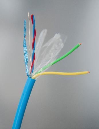Busring-kabel / Hybridkabel Halogenfri Buskabel som brukes til kommunikasjon til og i mellom styreskap og moduler Dette er en spesial bygget kabel for formålet.