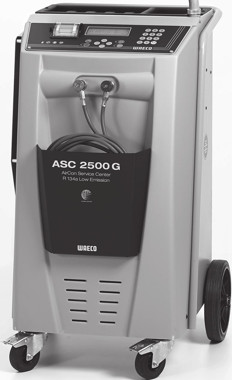 ASC2500G/ASC3500G 9.5! Servicearbeider Skifte vakuumpumpeolje ADVARSEL! Slå av AirCon servicesenter og trekk ut strømledningen før du åpner huset. 1.
