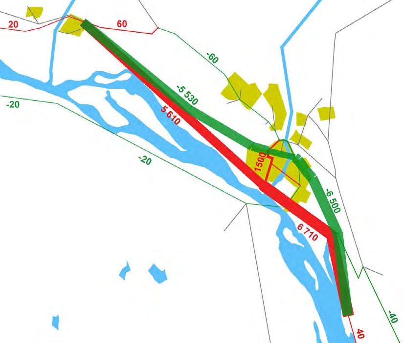 Beskrivelse av tiltaket Figur 3.1.7: Trafikkmodellkjøring av alternativ 0, trafikknivå (ÅDT) 2006 Figur 3.1.8: Figuren viser hvordan trafikken (ÅDT) flytter seg ved bygging av ny E6 med et sentralt kryss.