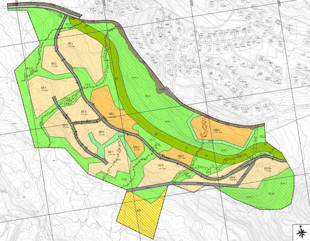 PLANKART <- Sjusjøen hytteutleie ca 300m