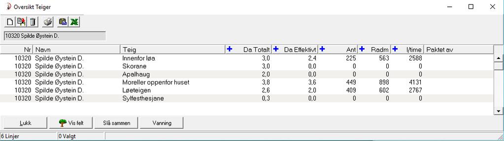 På klienten velger du knappen Plantinger på