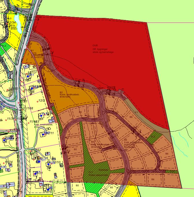 Styriåsen (gbnr. 12/19, 11/159): Tomteområdet er ca. 140 da., og er regulert til boligformål og skole/barnehage. Det er ikke opparbeidet infrastruktur.