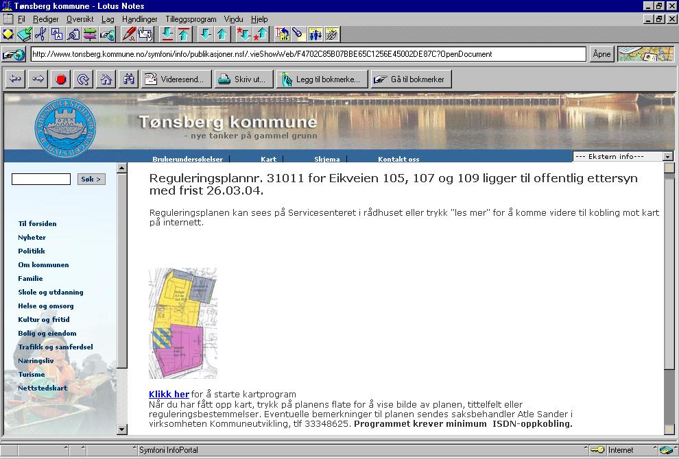 Publisering av arealplaner i Tønsberg kommune