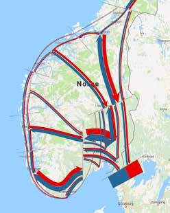 Figur 3 Varevolumer til, fra og innen Norge med lastebil i langtransport.