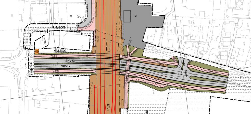 Baker Thoens allé må utvides Hovedforbindelsen til bydelen Gulskogen Reguleres som en del av InterCity-planen Bane NOR planlegger for koordinert bygging