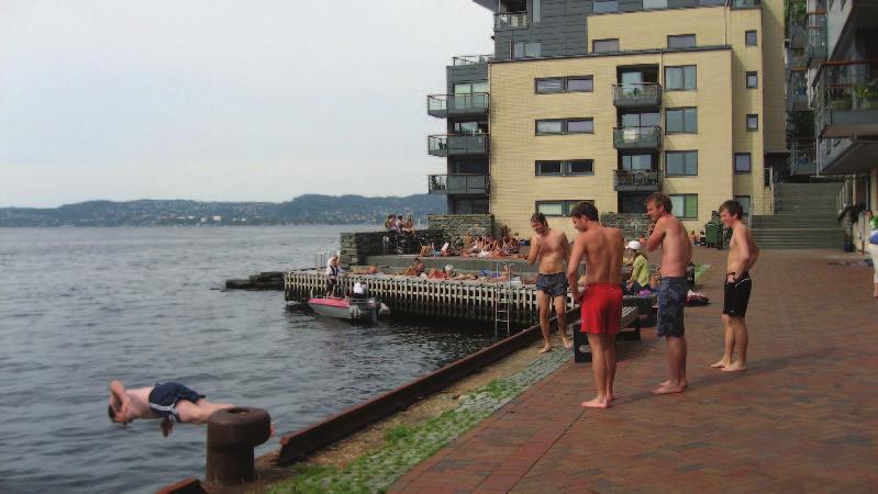 Spikerfabrikken i Stavanger er et av svært få uterom på bakkeplan.