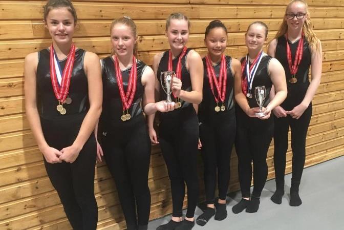 Junior Menn Moss stilte alene i klassen, med et lag i Junior gutter i trampett. Junior Mix Tumbling: Trampett: Moss Jr.