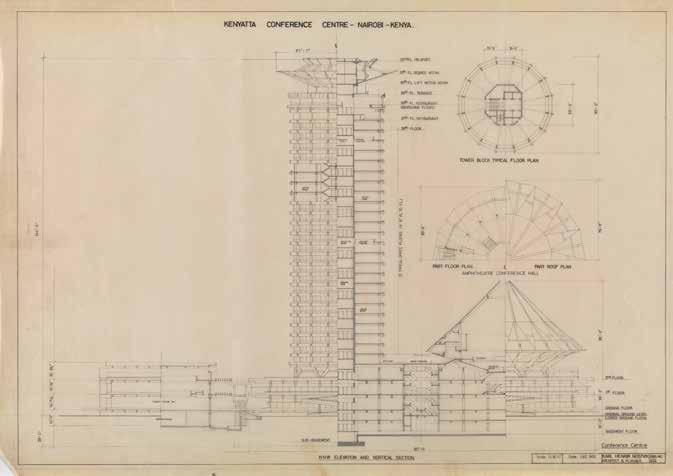 Afrikas høyeste Kenyatta International Conference Centre, KICC (1966 1973) Entreprenør: Gordon Melvin and Partners Oppdragsgiver: Ministry of Works / Kenya African National Union (KANU)